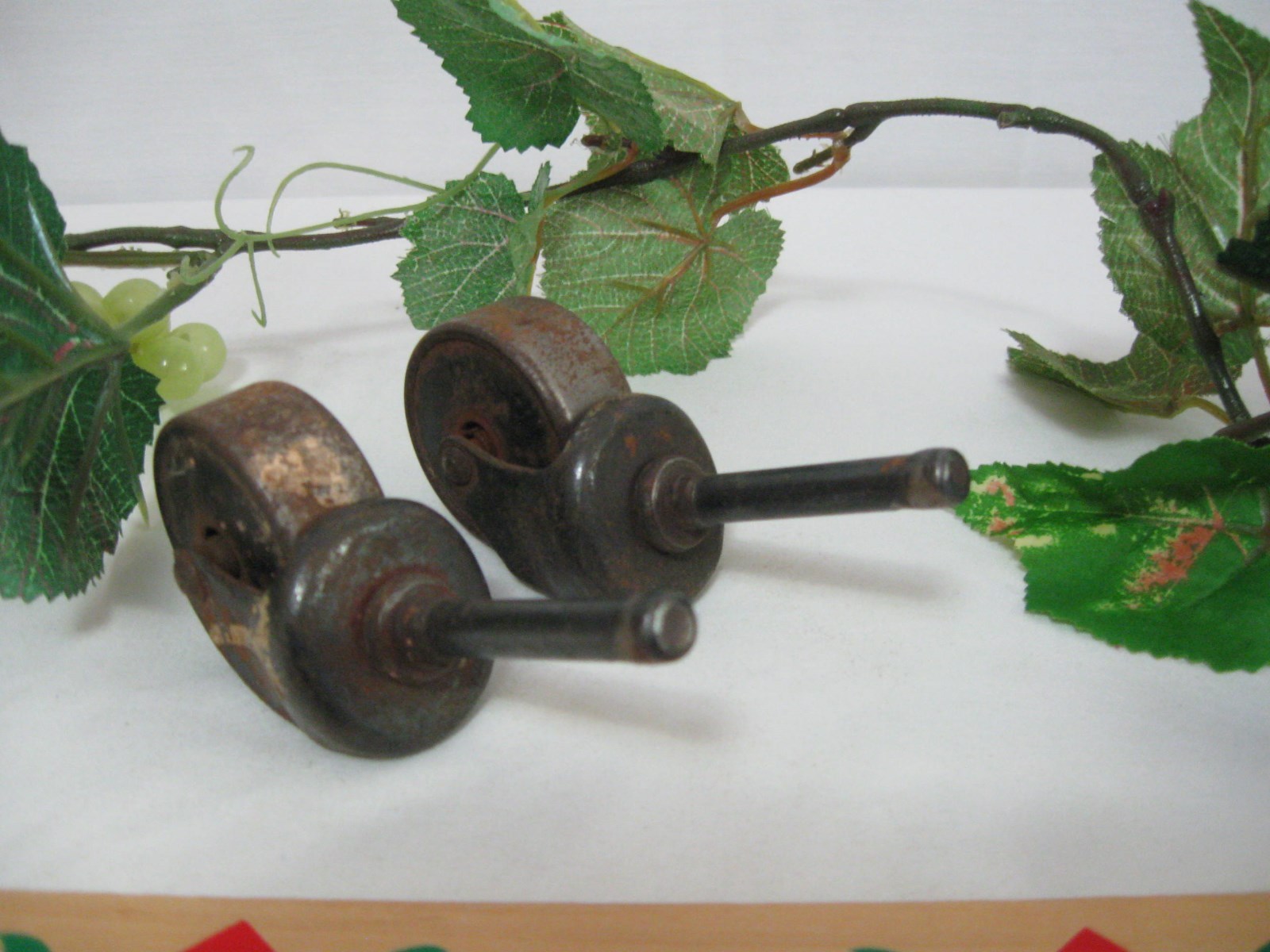 Two Antique Metal Wheels 1.5