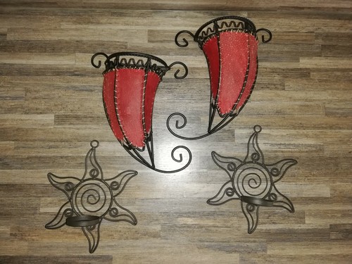 4 Wandteelichthalter Teelicht Halter Metall Deko