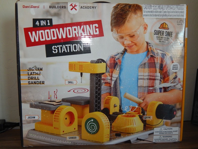 4 in 1 Woodworking Station for Kids - Wood Building