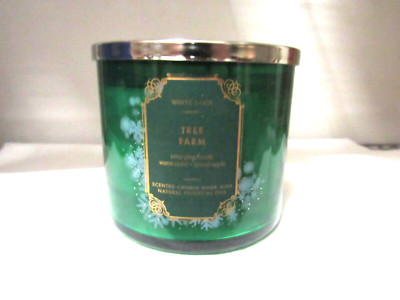   BATH & BODY WORKS/WHITE BARN 3 WICK 14.5 OZ   ~''TREE FARM''  