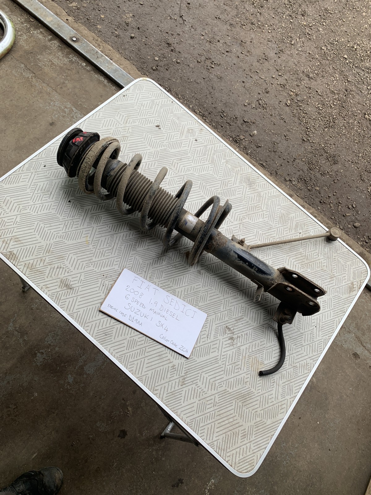 Fiat Sedici 2008 1.9 Diesel D19AA Near Side Front Shock Absorber&Spring