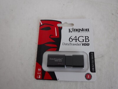 Kingston 64GB DataTraveler 100 G3 USB 3.0 Flash Drive (DT100G3/64GBCR)