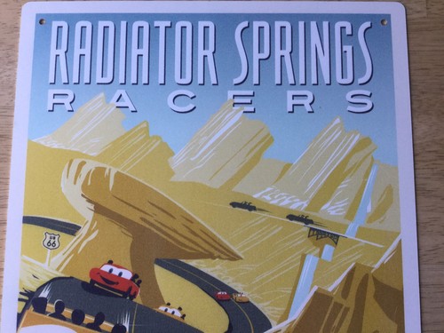 Disney Parks TIN SIGN Radiator Springs Racers Cars Land Disney/Pixar