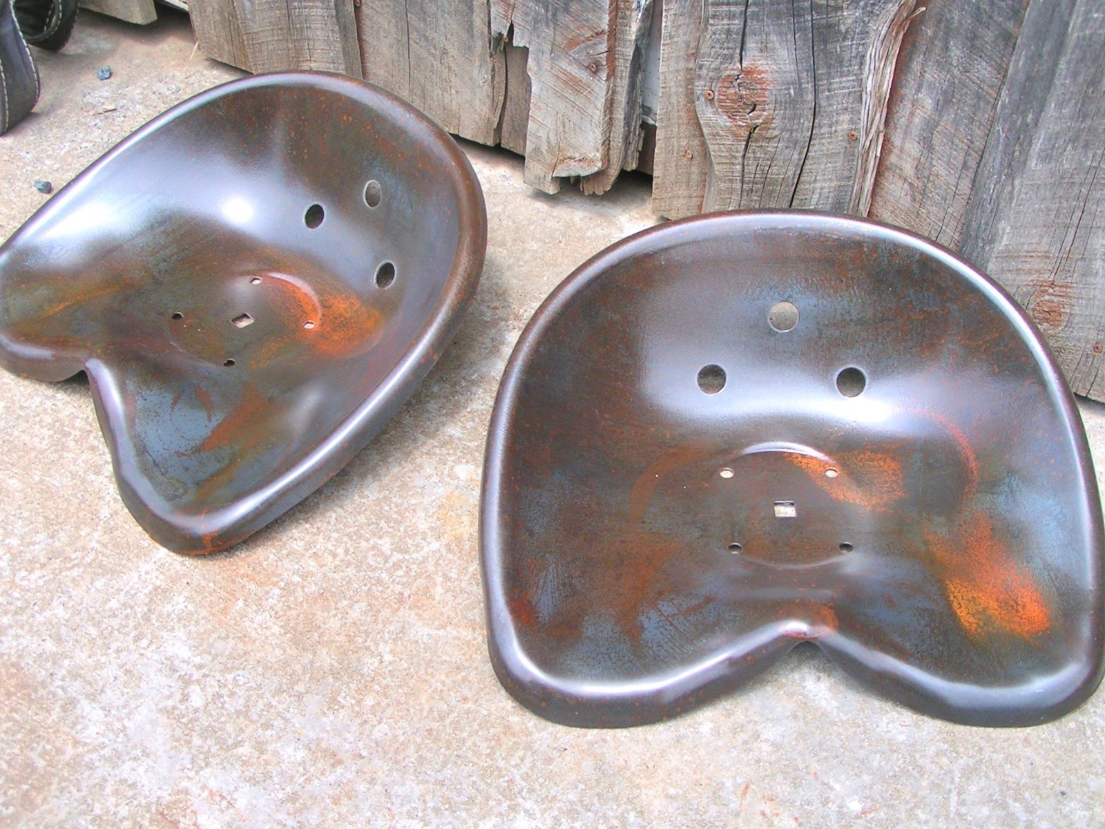 TWO DEEP Steel tractor Metal Farm machinery stool seat s New Old Style