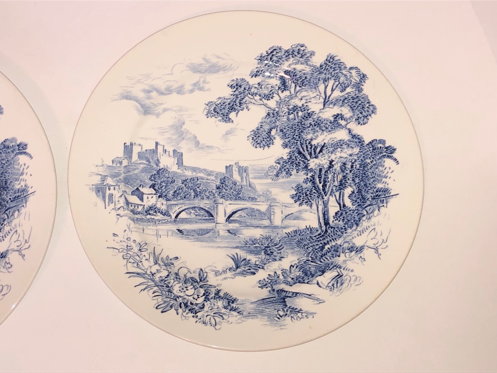 Set Of 2 Wedgwood & Co. Ltd England Countryside Blue 10