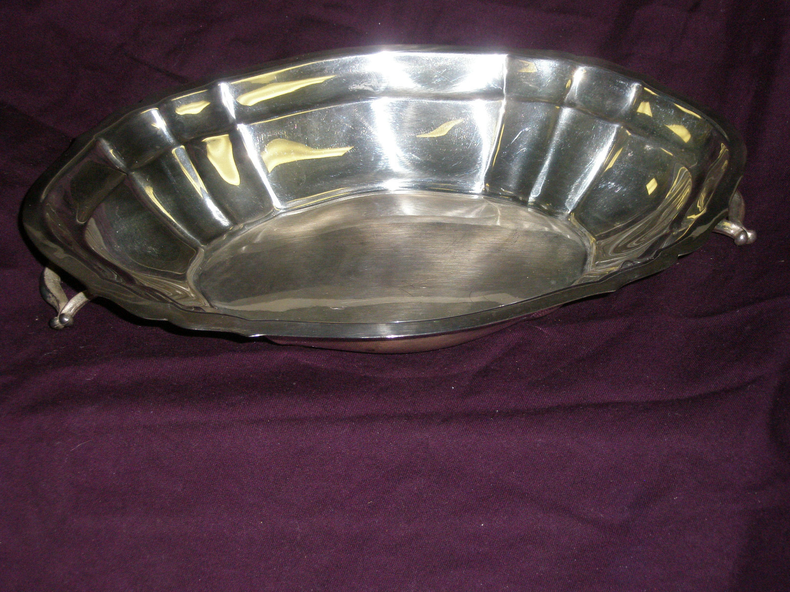 Silver serving dish