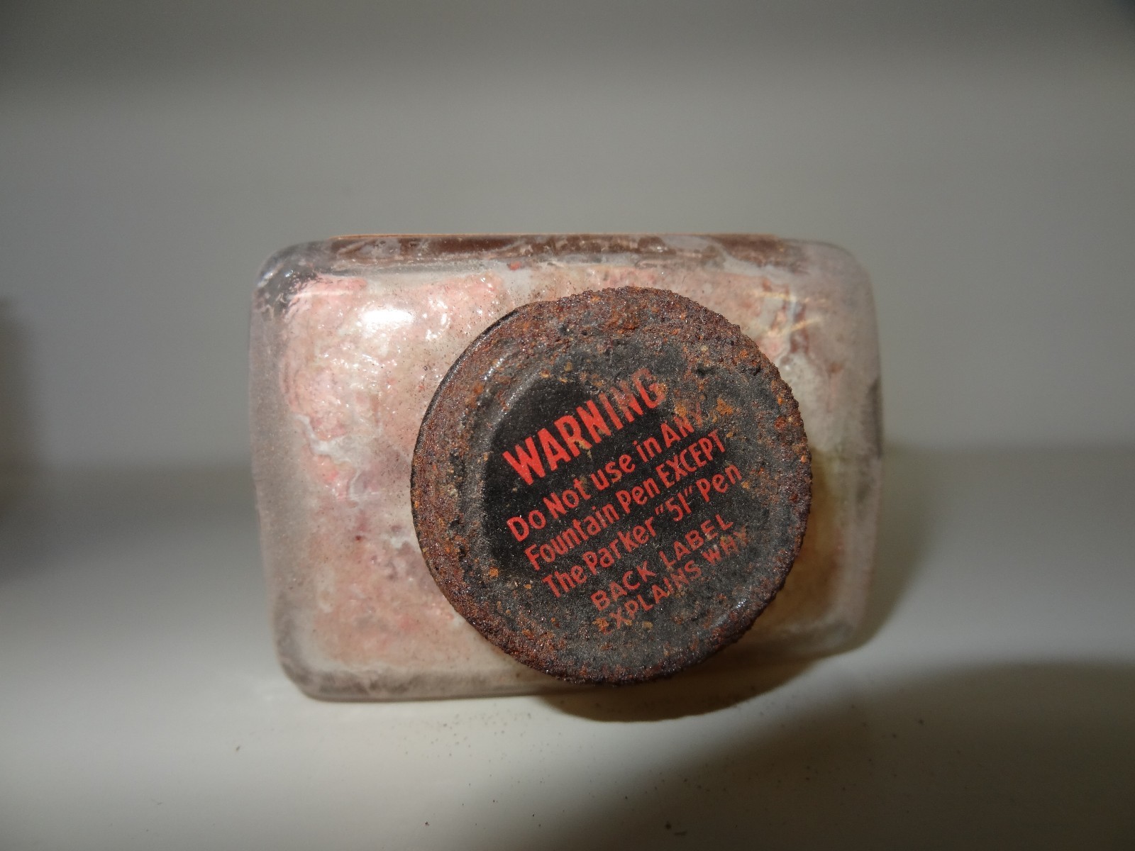 PARKER 51 CHINA RED INK BOTTLE **COLLECTIBLE** WITH ORIGINAL BOX