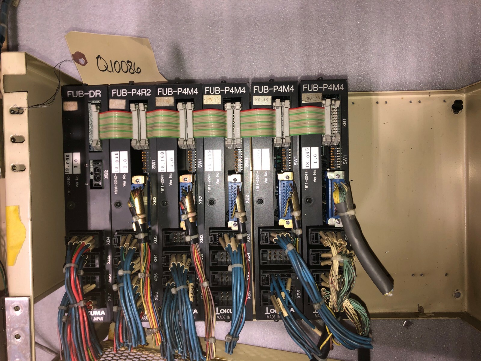 Okuma PLC Module/Rack with (1) FUB-DR, (1) FUB-P4R2, (4) FUB Okuma PLC Module/Rack with (1) FUB-DR, (1) FUB-P4R2, (4) FUB