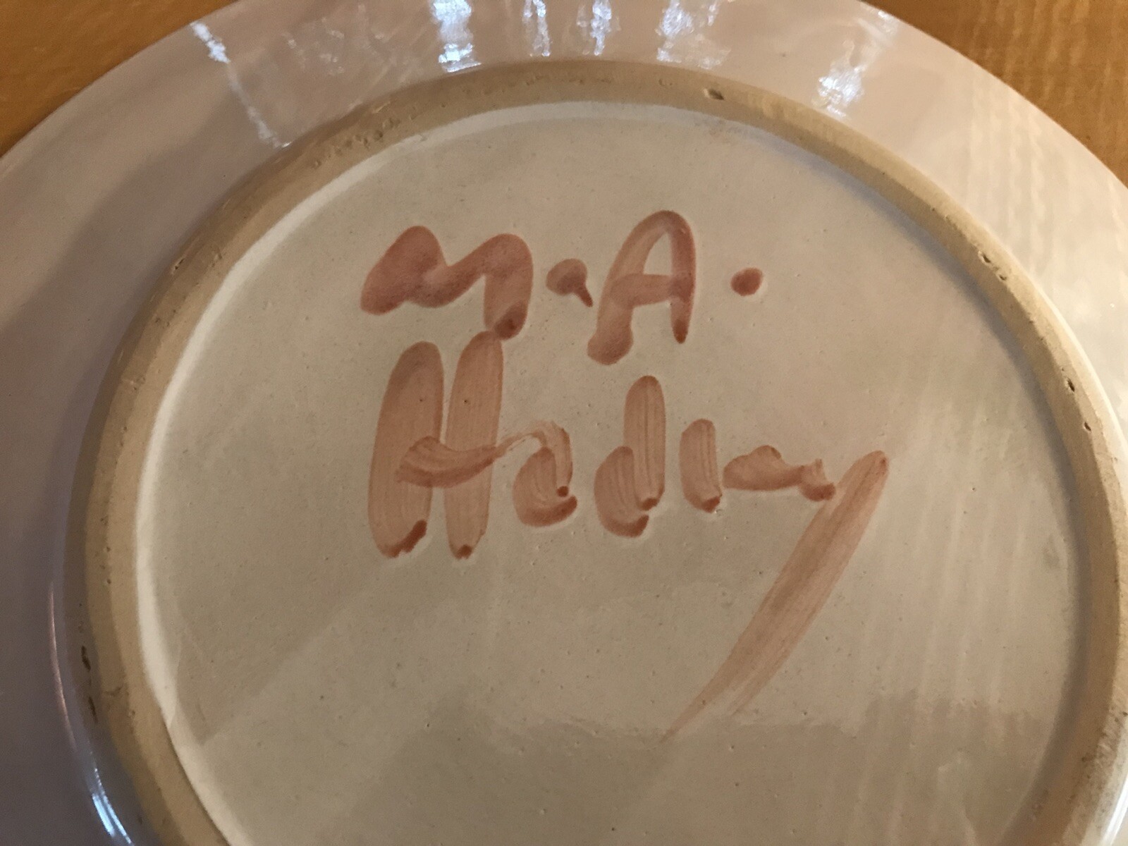 M A Hadley PEAR & GRAPE Pink - Set of 3 LUNCHEON PLATES 9