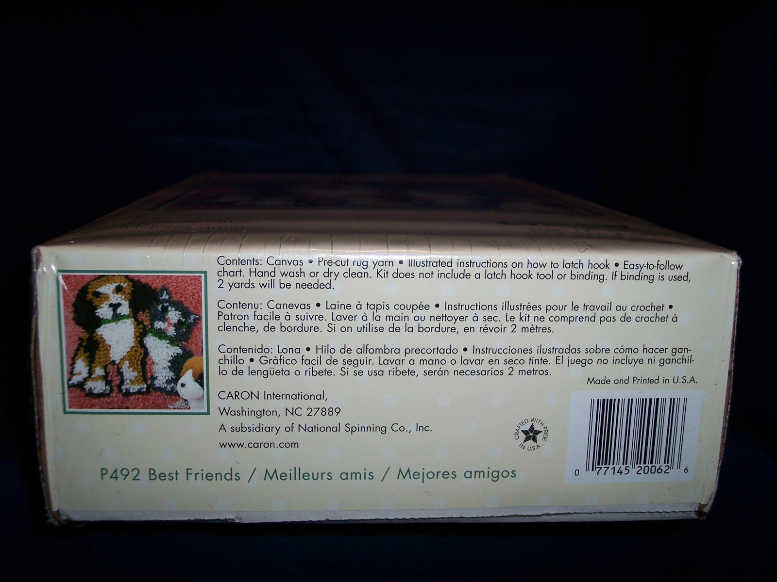 New Caron Wonder Art Best Friends Dog Puppy Cat Kitten Latch Hook Kit Art #P492