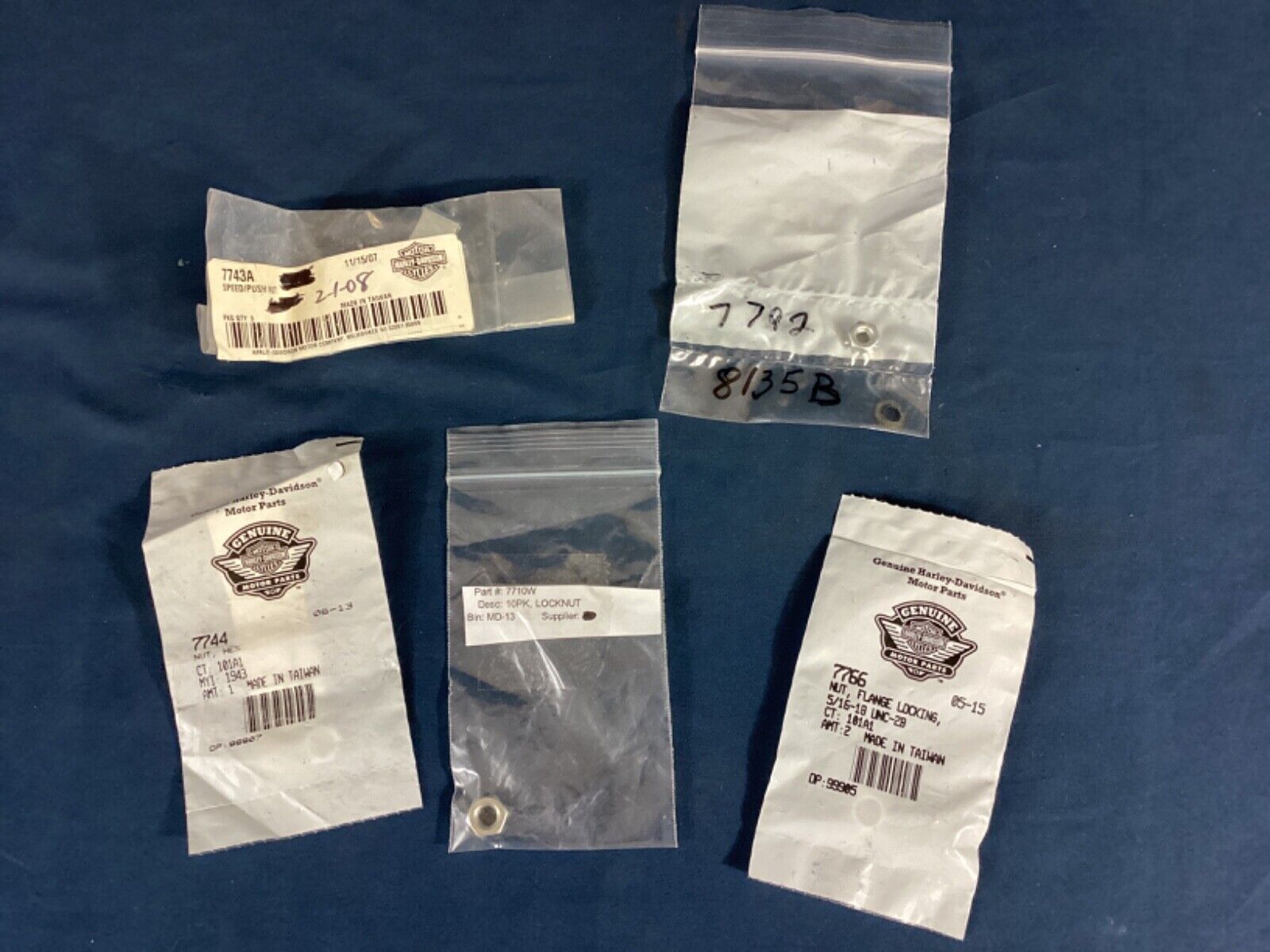 NEW Harley Davidson Miscellaneous Parts, 7766, 7744, 7710W, 7743A, 7792, 8135B* NEW Harley Davidson Miscellaneous Parts, 7766, 7744, 7710W, 7743A, 7792, 8135B*