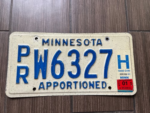 minn⟡.· Vintage 1981 Minnesota Pro Rate Apportioned Truck License