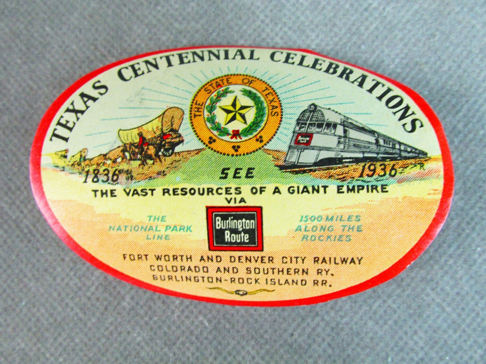 Lot of 1936 TEXAS CENTENNIAL EXPO Ephemera RAILROADS Etc.