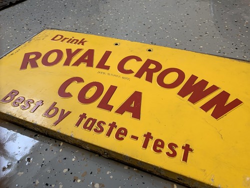 Original 1950's RC Royal Crown RC Cola Soda Embosed Sign Chest Cooler 20