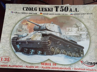 Mirage 1/35 T50 A A Russian Light Tank CZOLG LEKKI Model Kit 35106