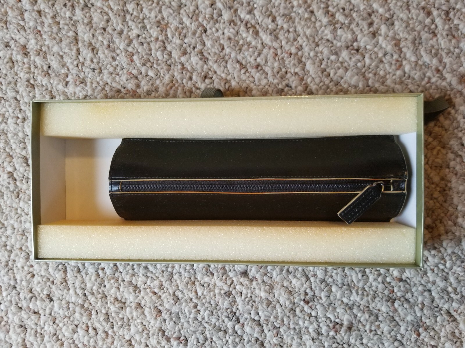 Levenger Black Weighted Pencil Case