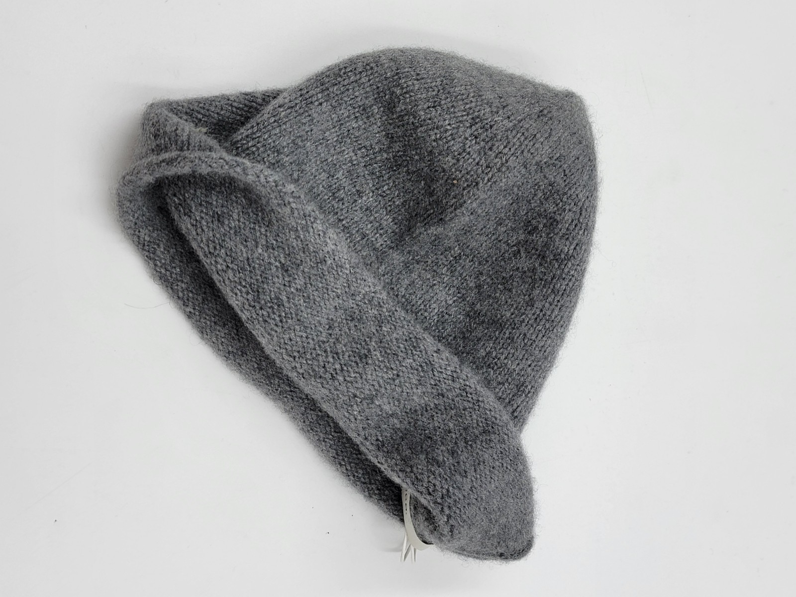 Vince Boiled Cashmere Chunky Knit Beanie Women's One Size Medium Gray Pull On - Picture 7 of 12
