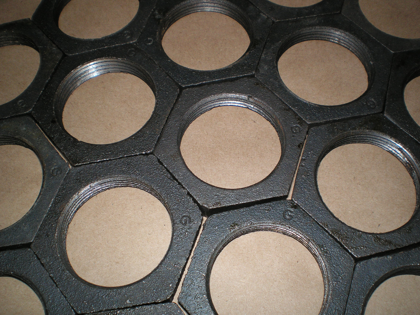 Vintage Plumbing Hexagon Nut Scrap Metal Repurpose Industrial Steampunk Art