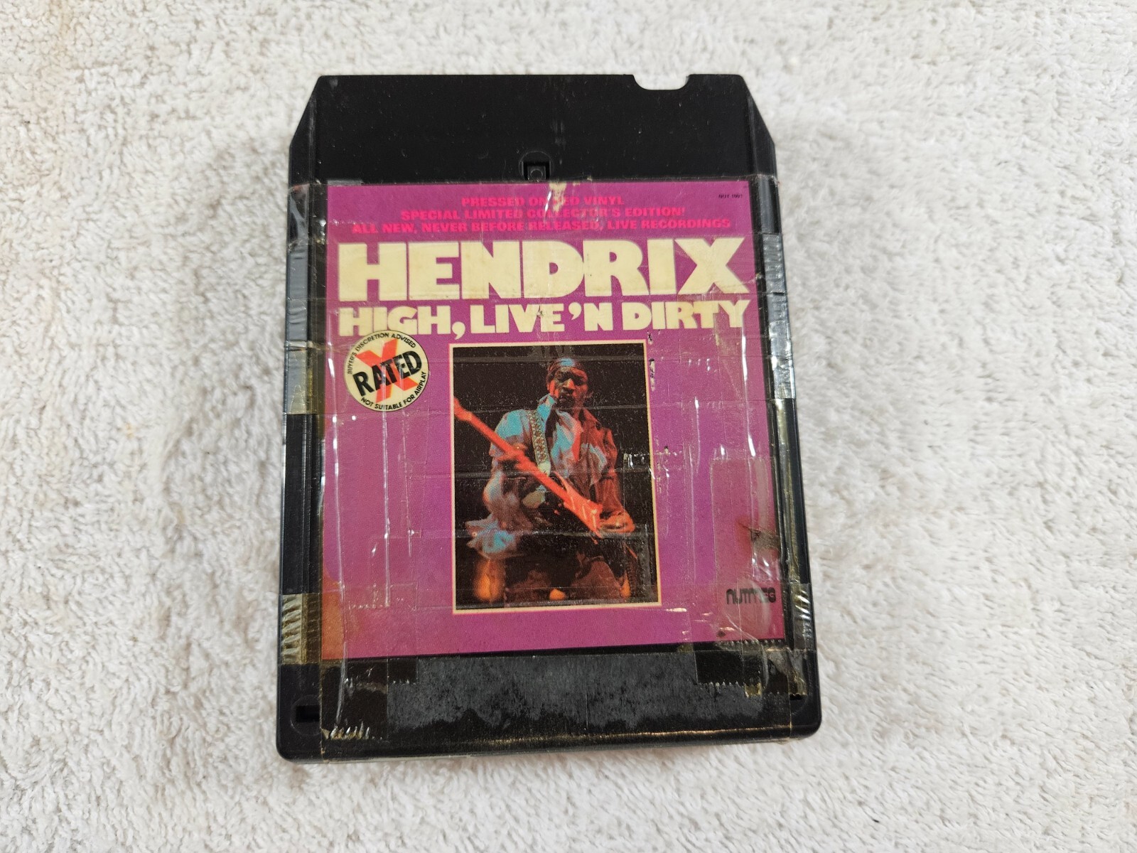 Jimi Hendrix- High, Live N' Dirty 8-Track Tape. Splice