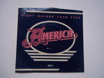 AMERICA - Right Before Your Eyes / Inspector Mills - 45 RPM 7'' Record 1982