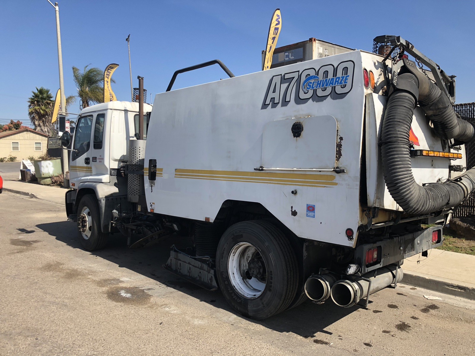 2008 GMC L6 7.8L DPF , T7500 Street Sweeper , Schwarze A7000 , Sweeper , Vacuum