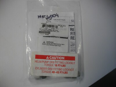 SeaStar Solutions HF6004 ORB Fitting Kit 90 Degree Elbow Stainless Steel