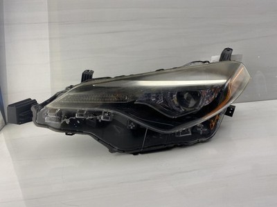 Used Left Headlight Assembly fits: 2017 Toyota Corolla Sedan bi-LED single proje