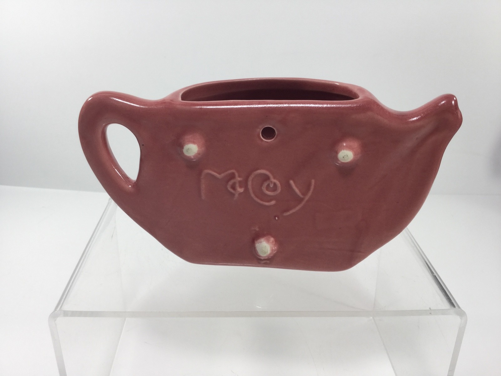 McCoy Pottery, Teapot Wall Pocket, Mauve Color , 5.25