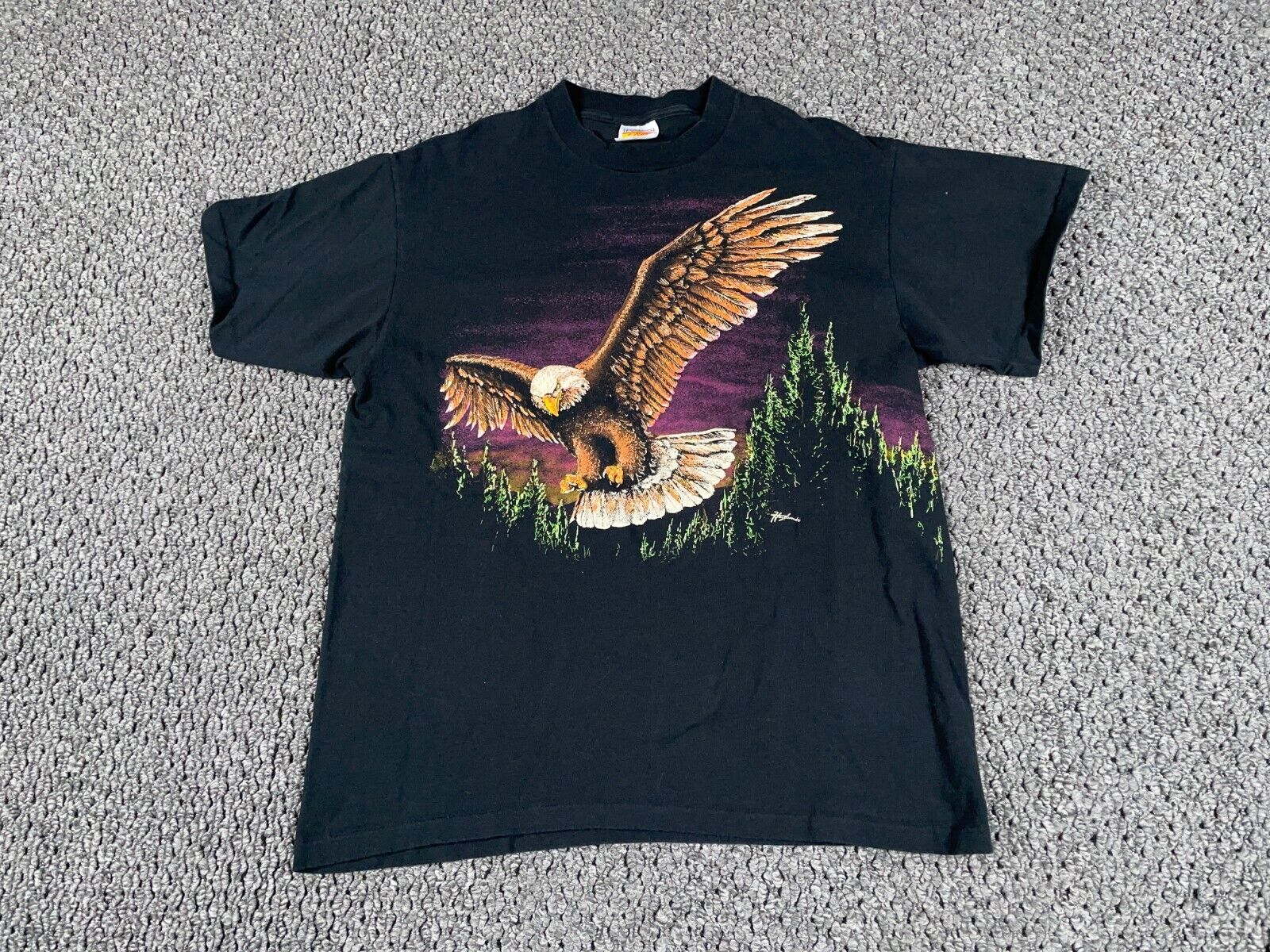 VTG 90s Hazelwood Eagle Scenic T-Shirt Adult Large Black VTG 90s Hazelwood Eagle Scenic T-Shirt Adult Large Black