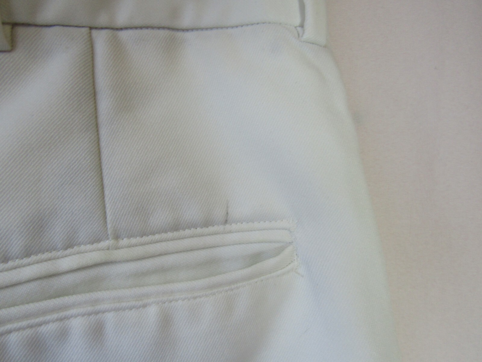 Vtg Creighton US Navy Uniform White 100% Polyester Dress 33x31 33 x 31.5