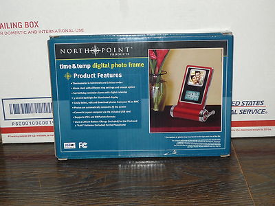 NORTH POINT, TIME & TEMP DIGITAL PHOTO FRAME 1.4