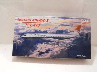 MINI CRAFT BRITISH AIRWAYS 707-420 1/144 A246 SEALED