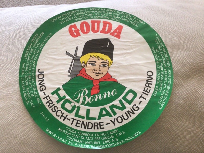 Etiquette Fromage Gouda Bonno Holland
