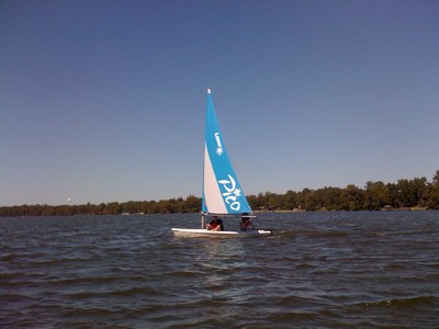 Laser Pico Sailboat with Right On Trailer System