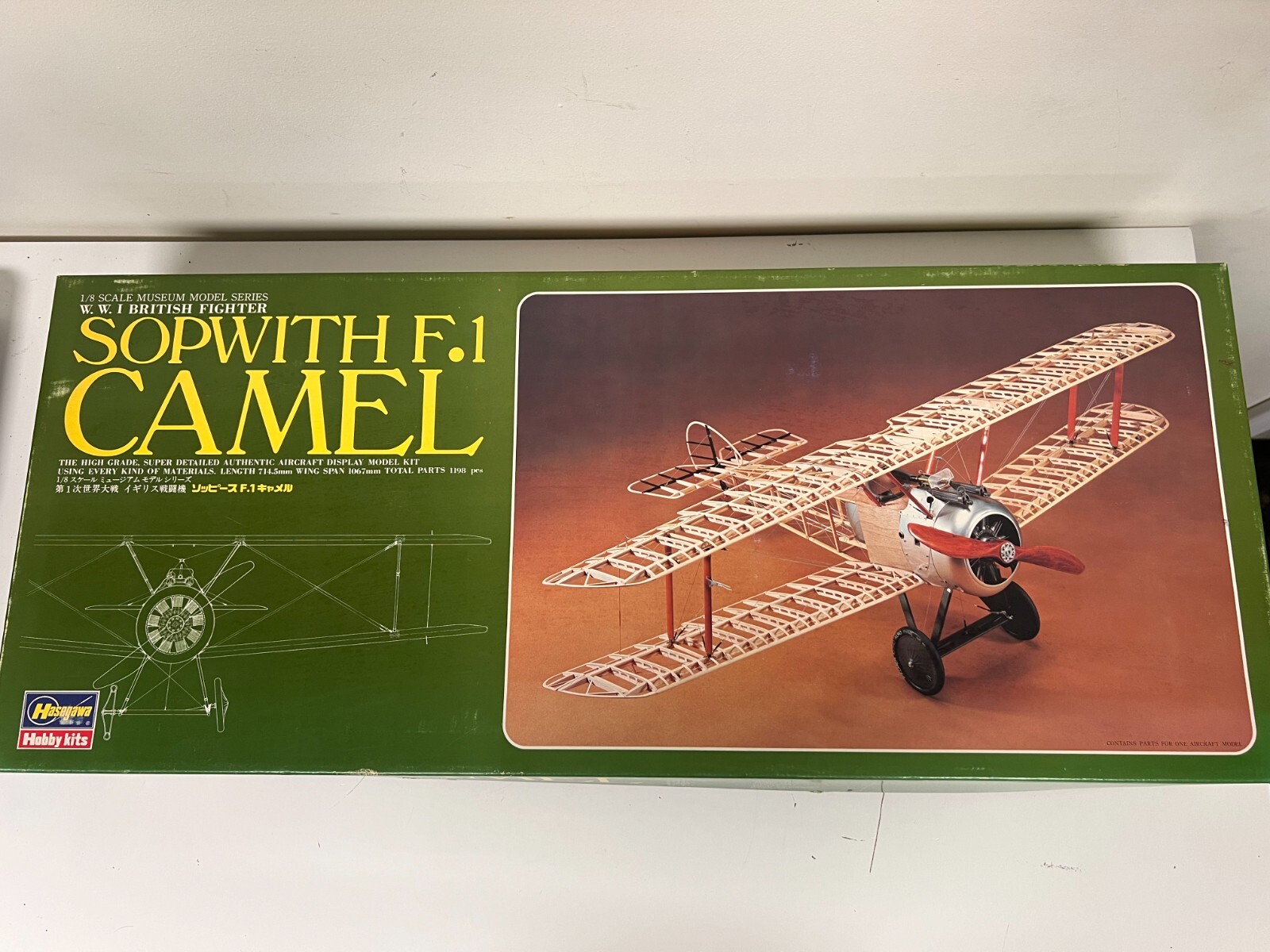 Hasegawa 1/8 Scale Museum Series SOPWITH F.1 CAMEL WWI