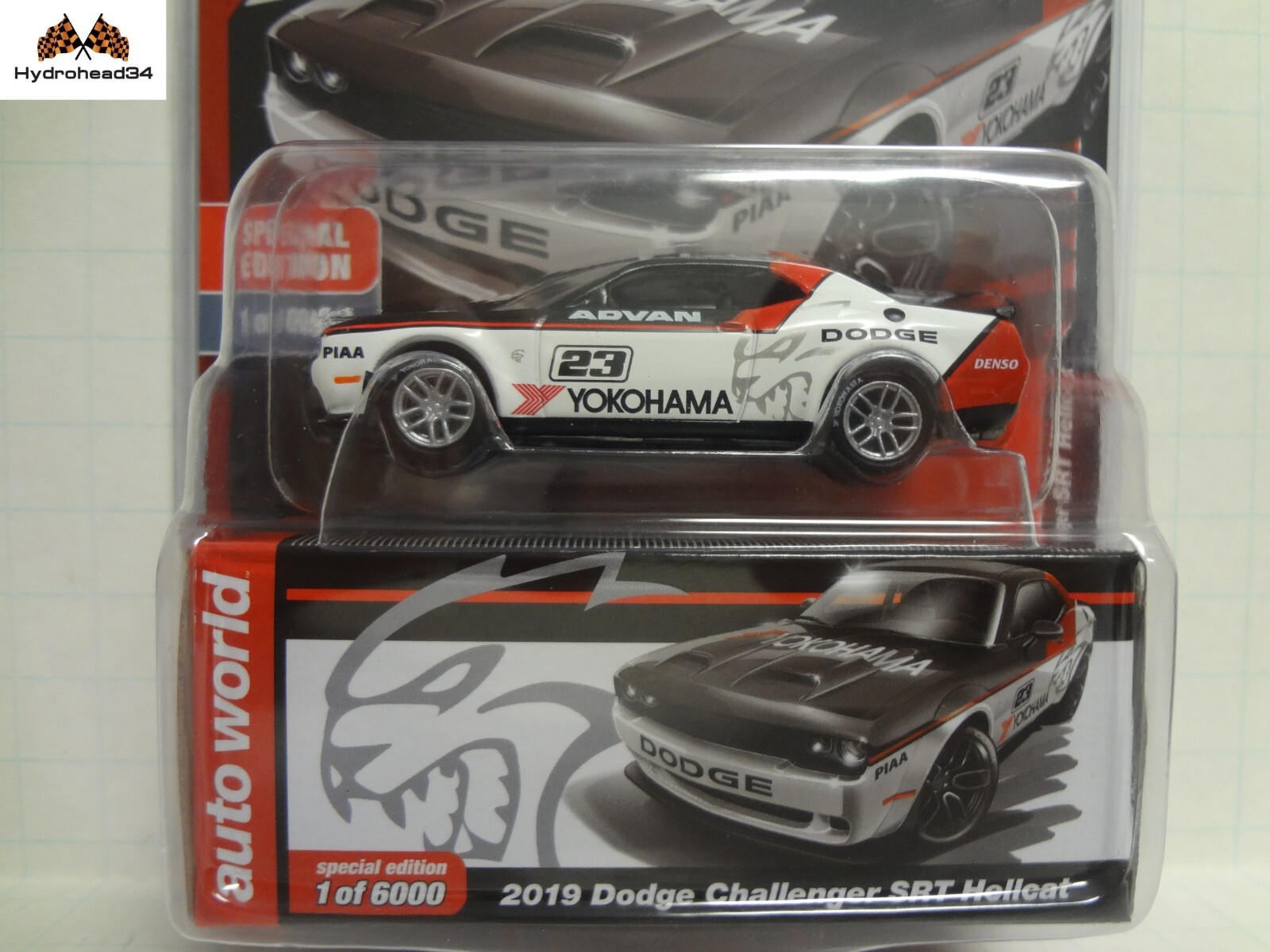 Auto World 2019 Dodge Challenger SRT Hellcat YOKOHAMA 1:64