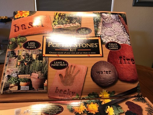 Poetry Stone Kit By Magnetic Poetry Cobblestone Brick Garden Deco New!