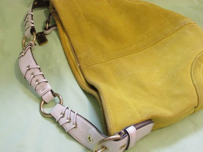 neon yellow coach purse