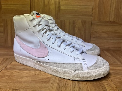 white & pink blazer mid 77 trainers