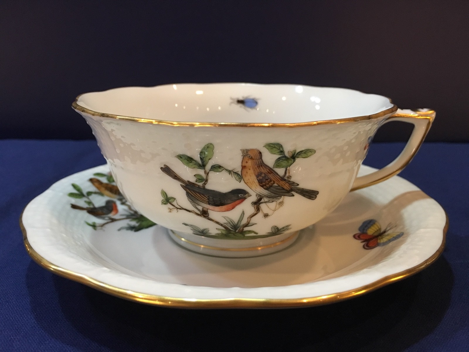 Herend Rothschild Bird 4-Piece Place Setting Motif #9 Brand New