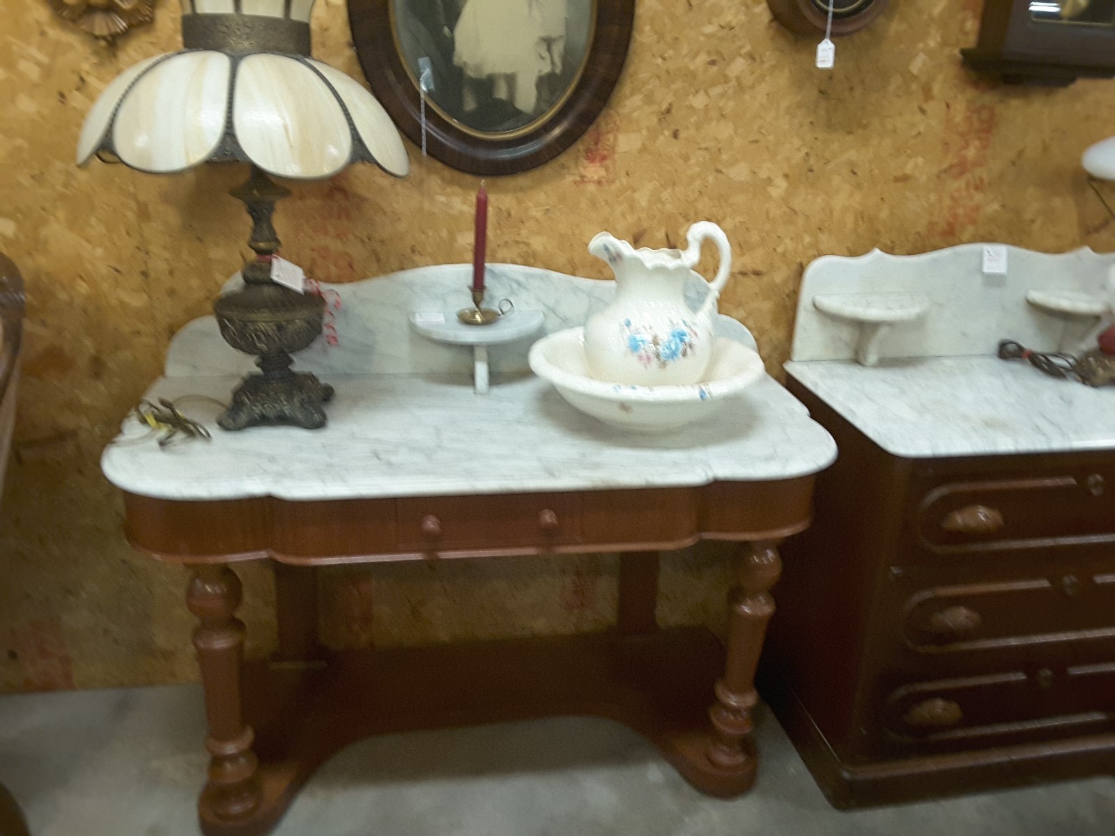MARBLE WASHSTAND SERPERTINETOP SHELF ANTIQUE table,vanitywood