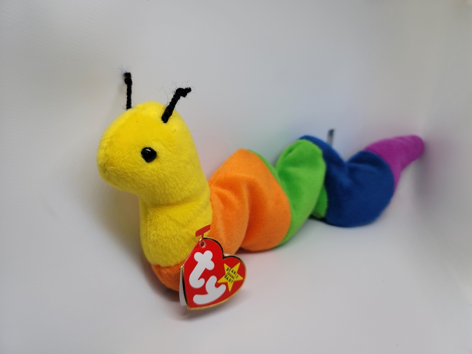 TY Beanie Baby Colorful Inch the Worm with Errors | eBay