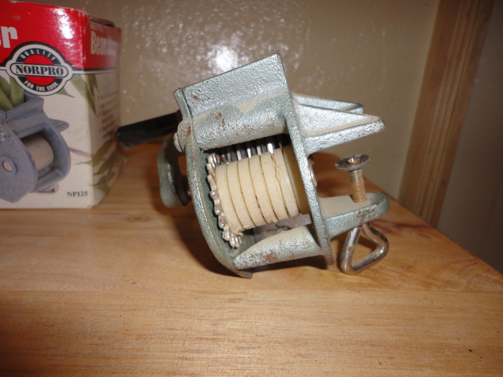 Norpro Cast Iton Bean Slicer - Clamps to Counter or Table