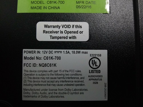 AT&T DIRECTV C61K-700 4K GENIE MINI CLIENT KIT TO USE WITH HR34 HR44 HR54.