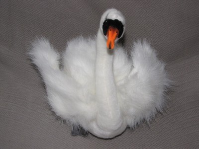 Hansa Toys White Swan Bird Plush Stuffed Animal Realistic Natural Hand Crafted