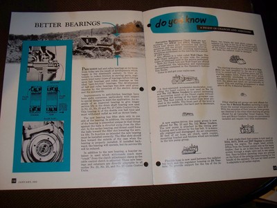 Lot of 2 1955 Caterpillar Service Reporter Magazines Ziegler April & January