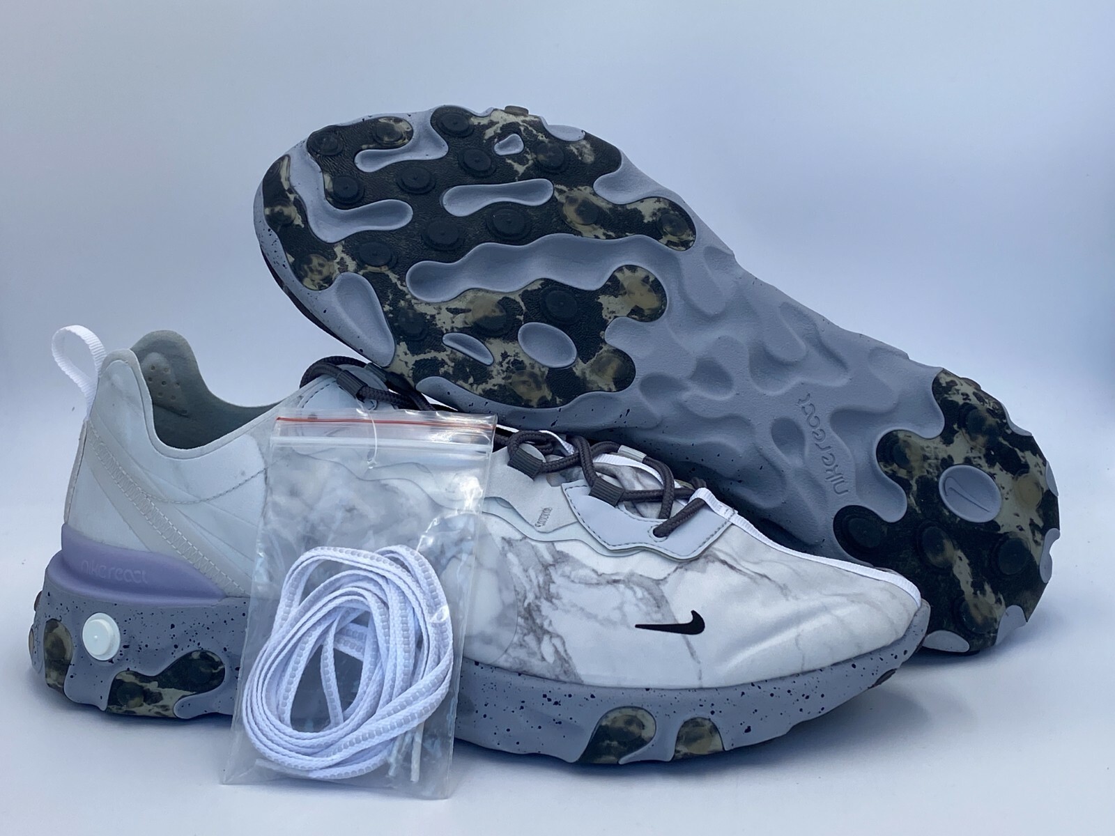 Nike × Kendrick Lamar REACT ELEMENT 55 \"Pure Platinum\" AW19 Kendrick Lamar x Nike React Element 55 Marble Pure Platinum