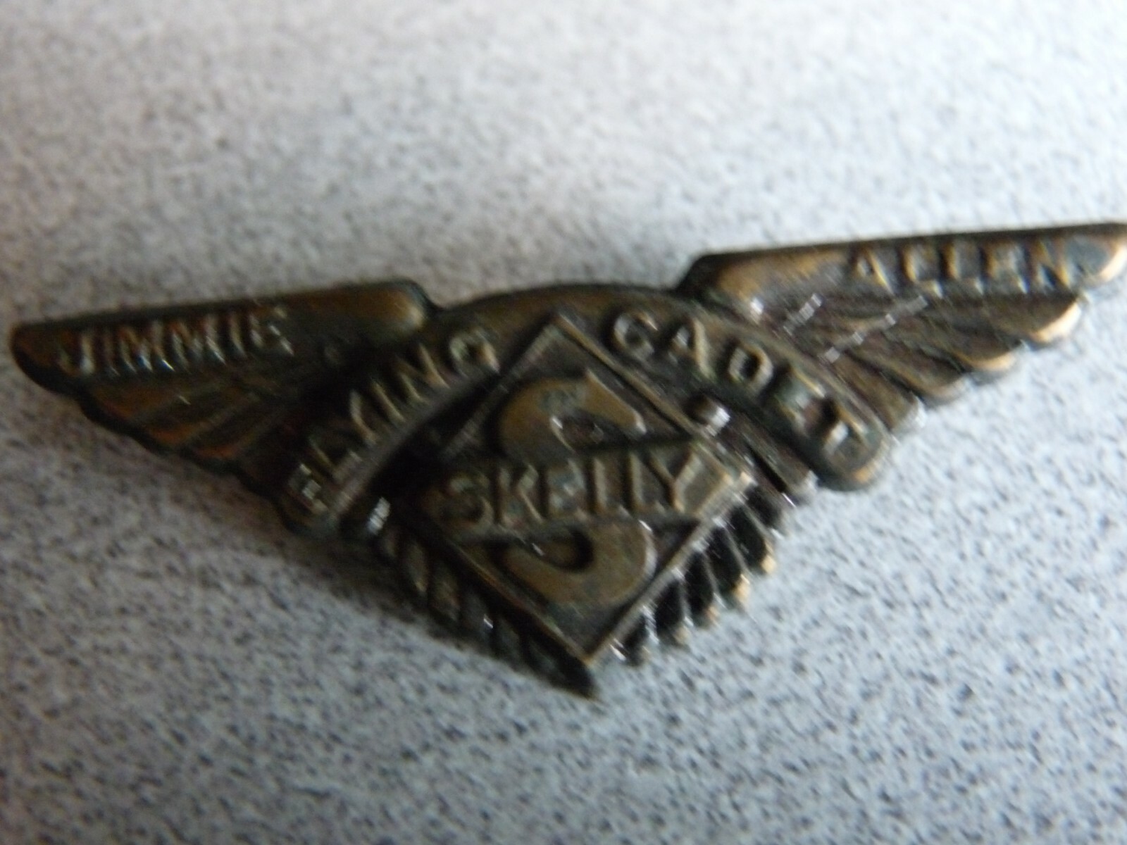 Vintage Jimmie Allen Flying Cadet Wings Skelly Pin