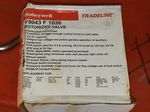 Honeywell V8043 F 1036 Motorized Valve