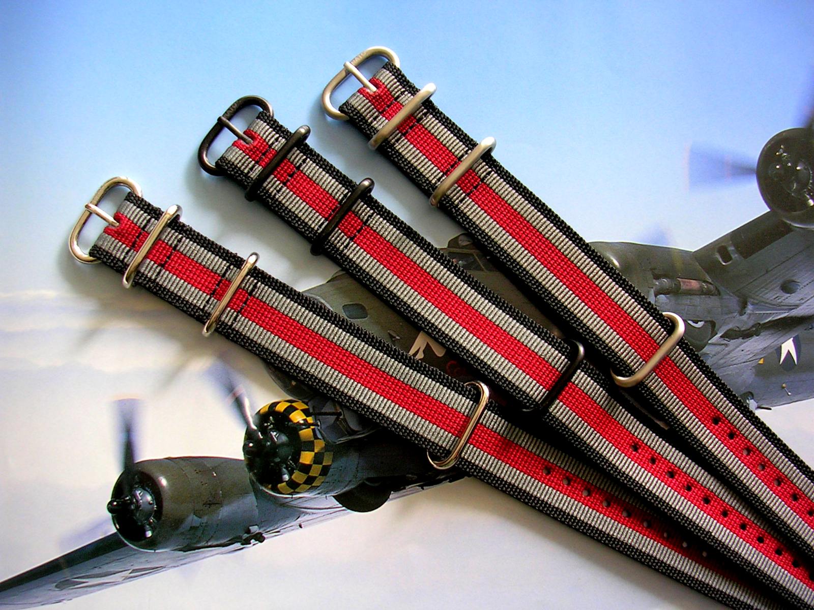 NATO G10 ® UTC HD Ballistic Nylon Military watchband strap Bond stripe IW SUISSE